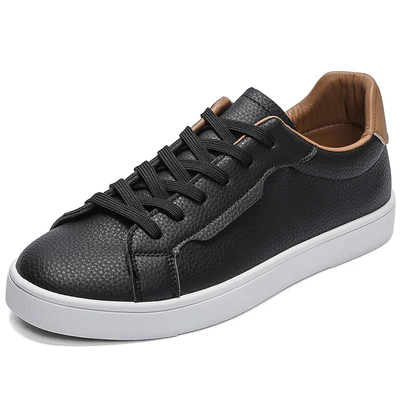 Ezra Pebbled Leather Sneakers