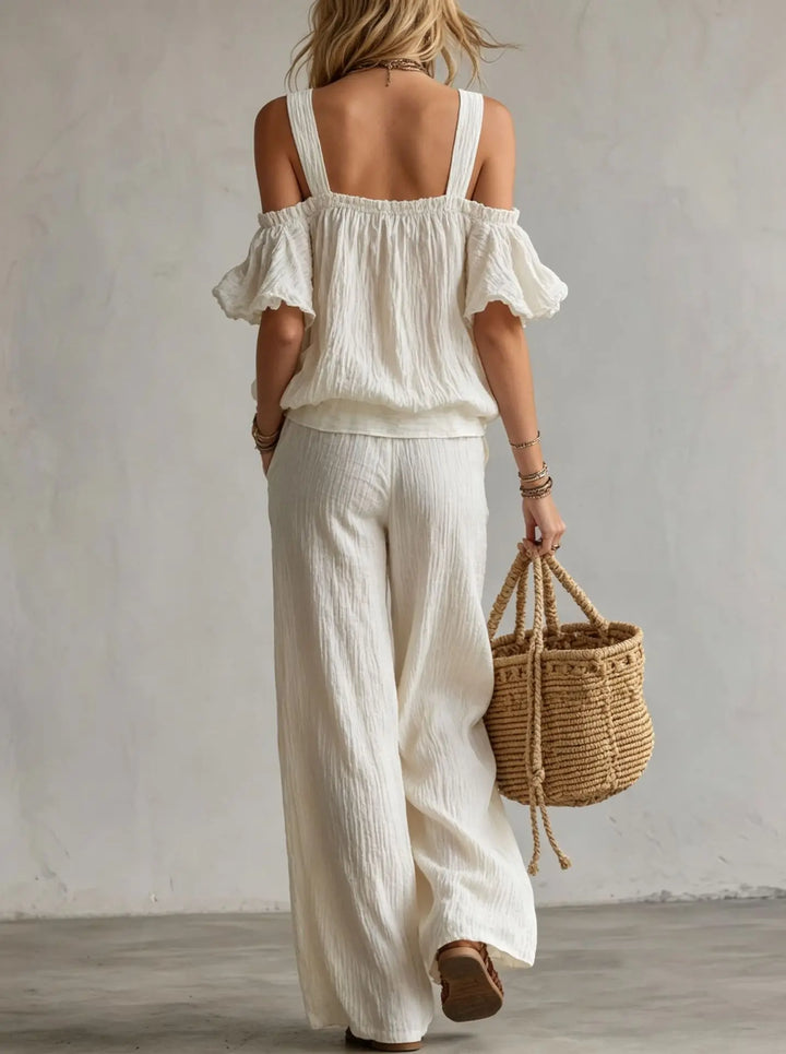 Claire Ruffle Relaxed Trouser Set