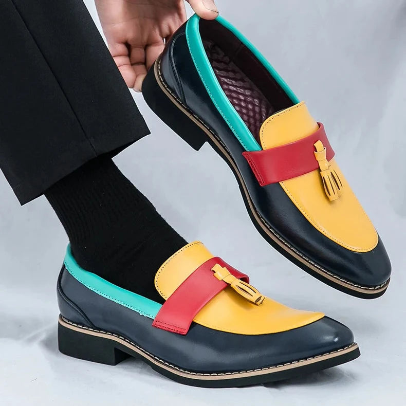 Mercer Colorblock Tassel Loafers