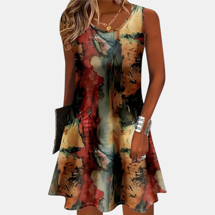 Angela Floral Print A-Line Mini Dress