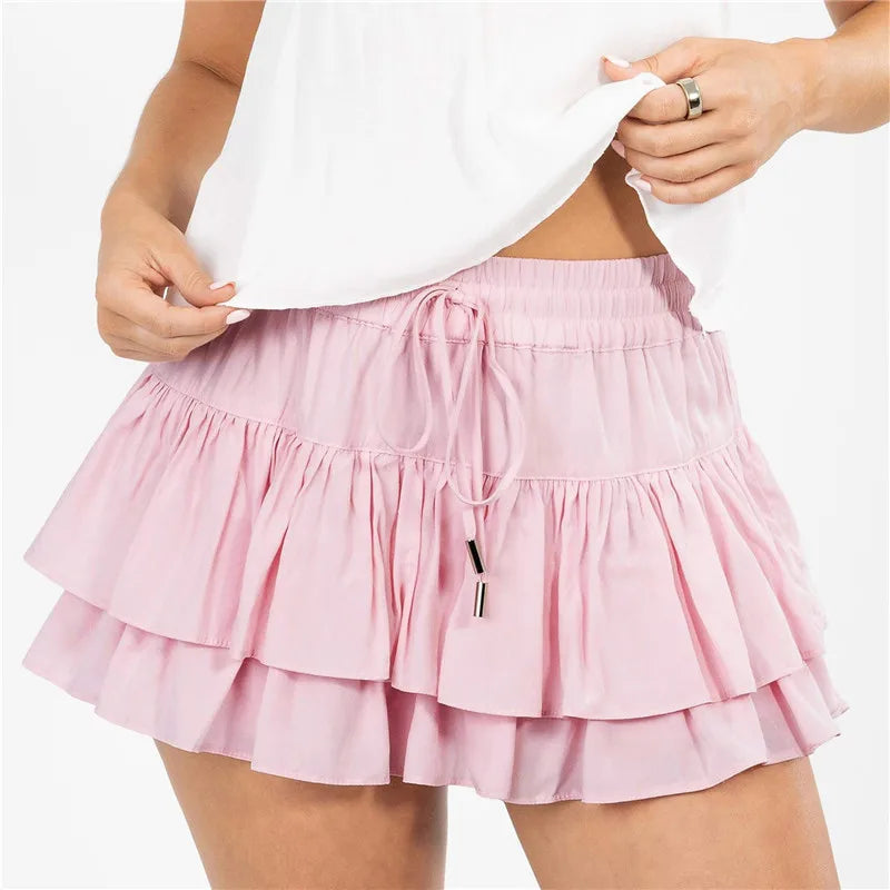 Bethany Summer Mini Ruffle Skirt