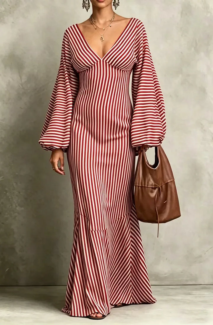 Antonia Lantern Sleeve Maxi Dress