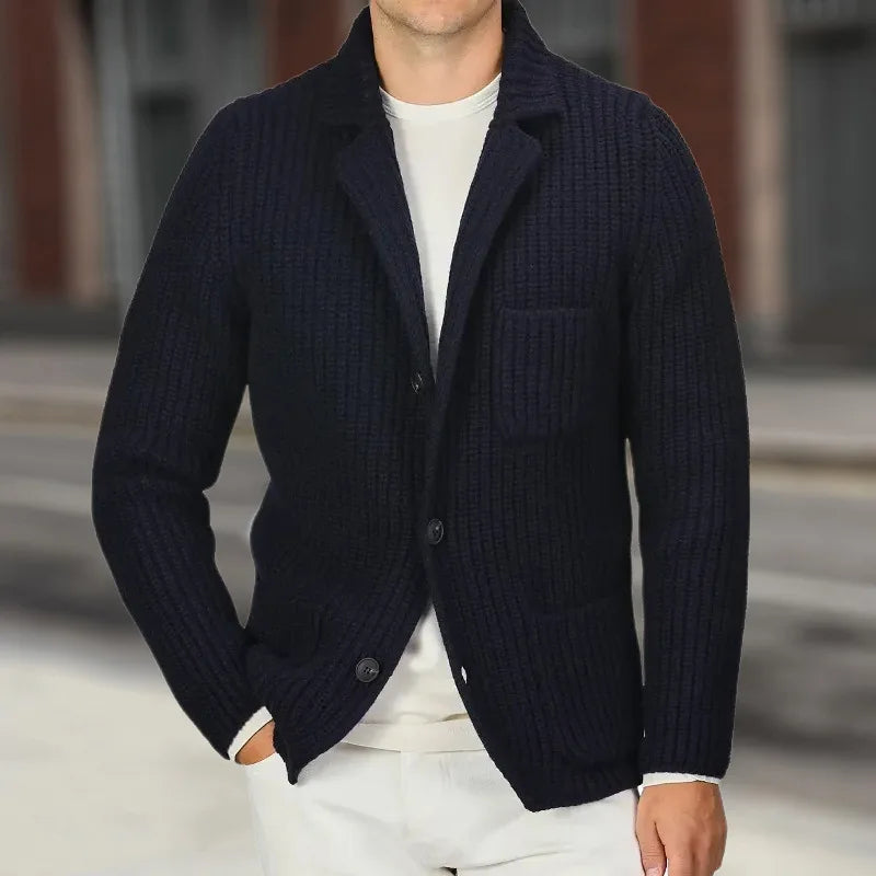 Castelan Ribbed Knit Cardigan
