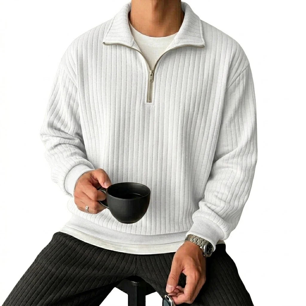 Griffin Ribbed Half Zip Pullover