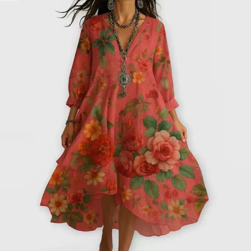 Adele Boho Floral Maxi Dress
