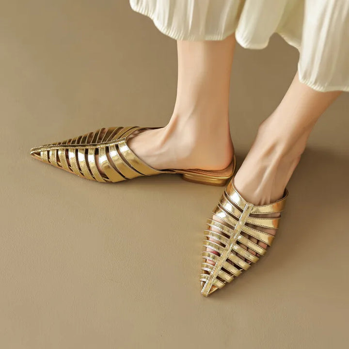 Rafaelle Woven Pointed Mules