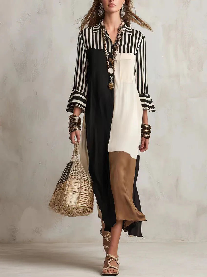 Jillian Linen Flowy Shirt Dress