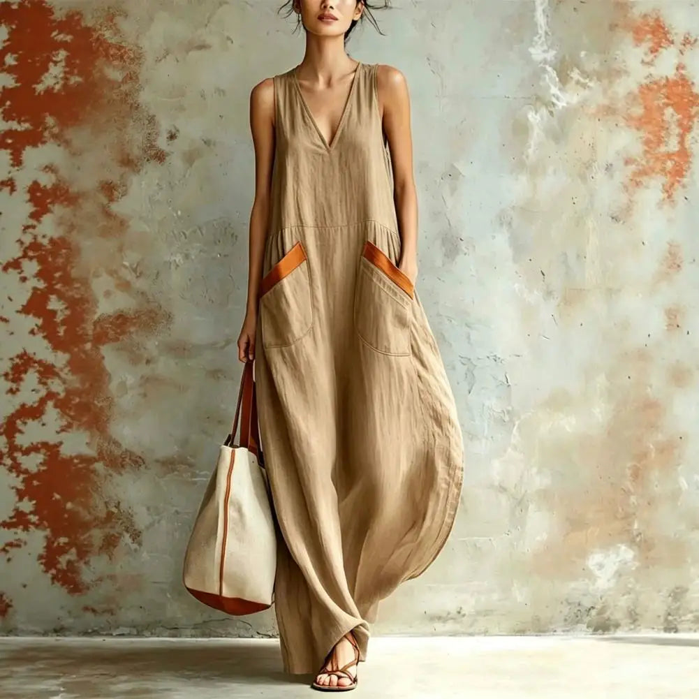 Jacquelyn Relaxed A Line Summer Maxi Dress