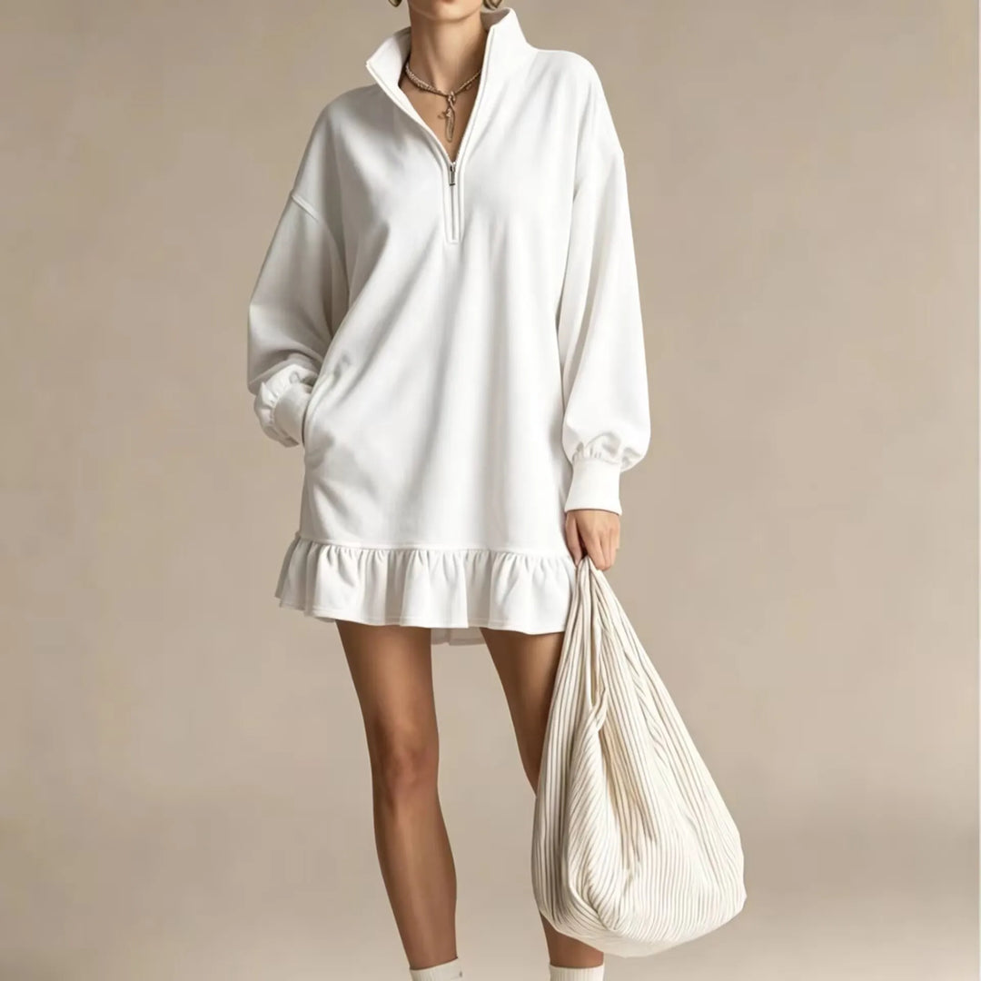 Ana Ruffle Hem Mini Dress