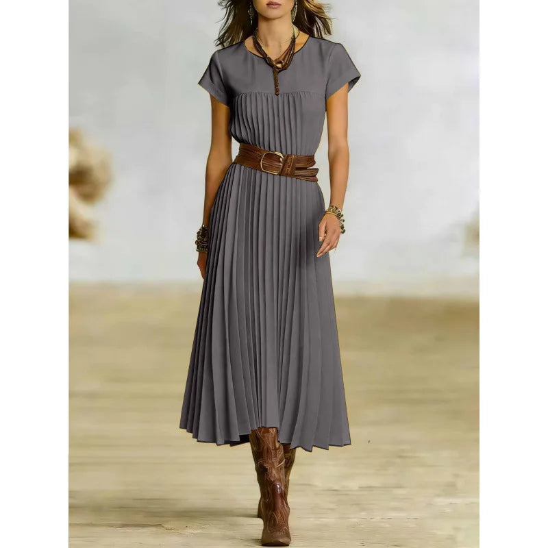 Tristana Elegant Pleated Maxi Dress