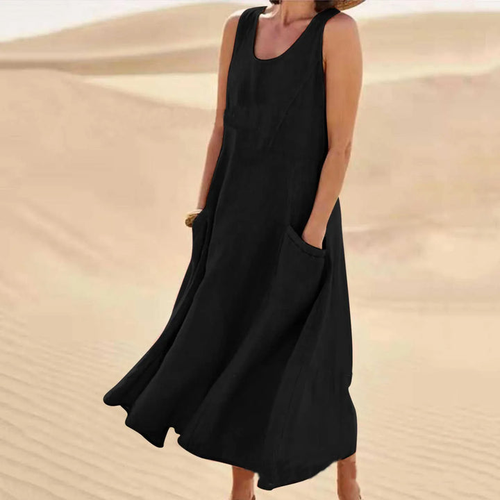 Camilia Breathable Linen Maxi Dress