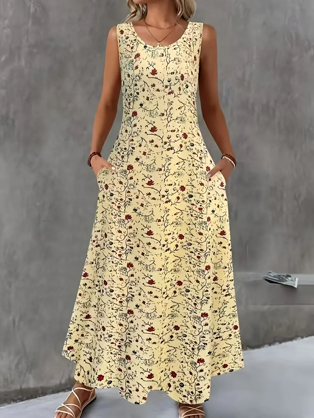 Shelby Boho Floral Pocket Maxi Dress