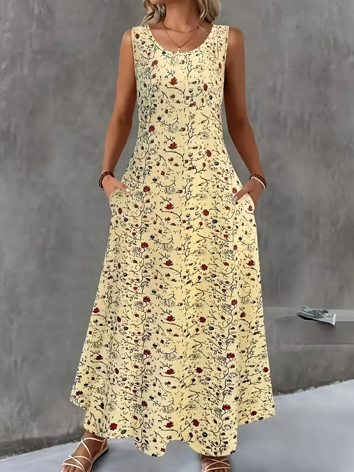 Shelby Boho Floral Pocket Maxi Dress