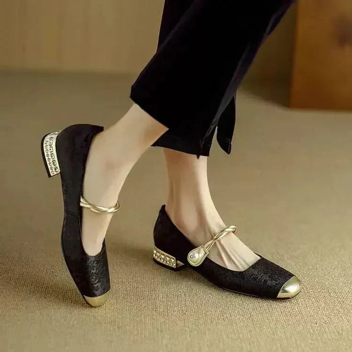 Jeanne Braided Strap Mary Janes