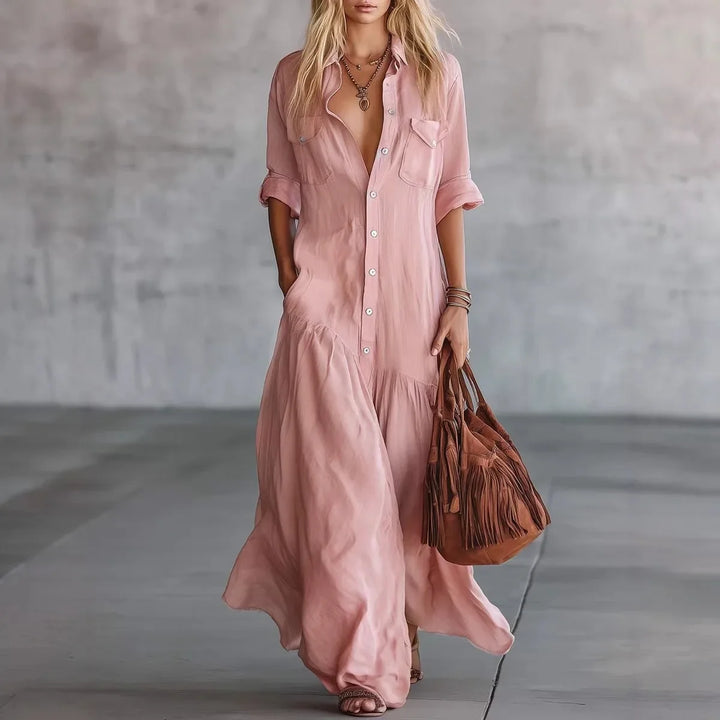 Misha Loose Tiered Long Dress