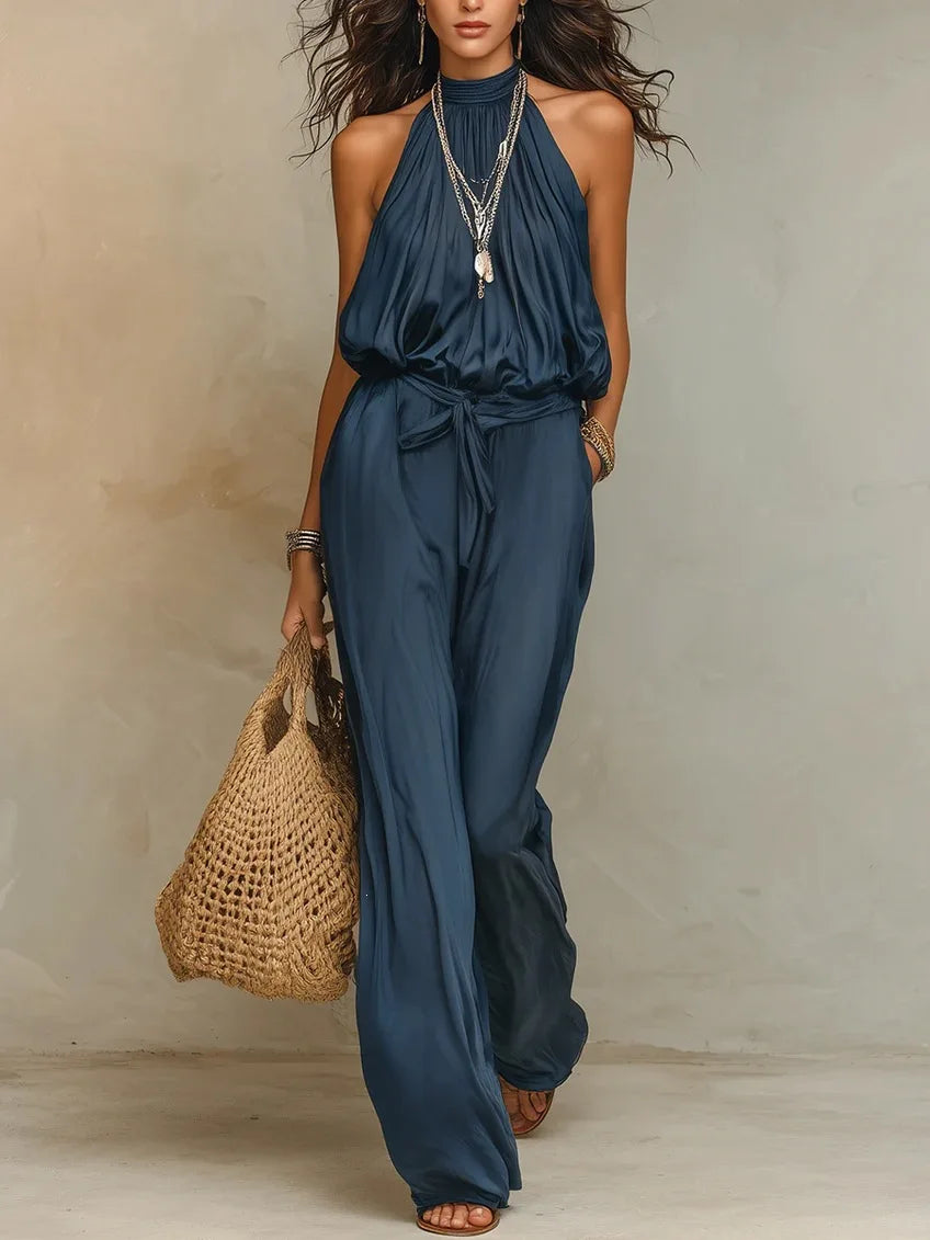 Paloma Halter Wide Leg Jumpsuit