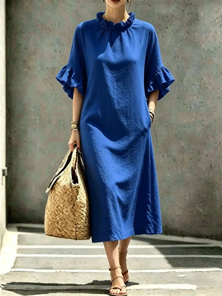 Alessia Ruffle Sleeve Midi Dress