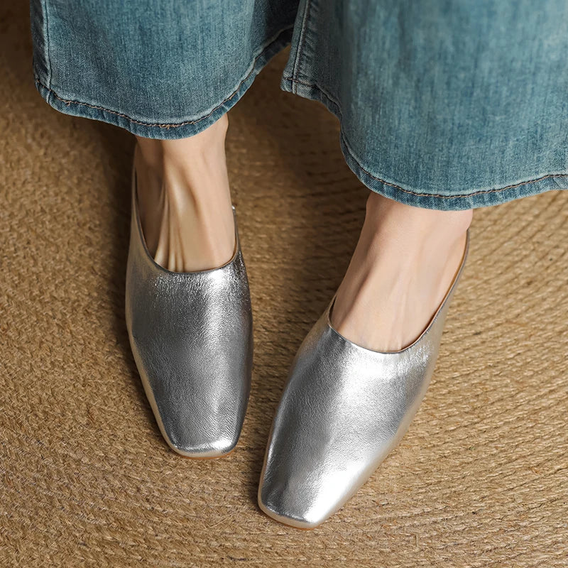 Morgan Genuine Leather Flats