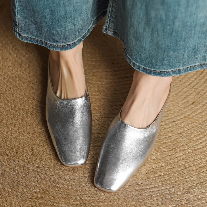 Morgan Genuine Leather Flats