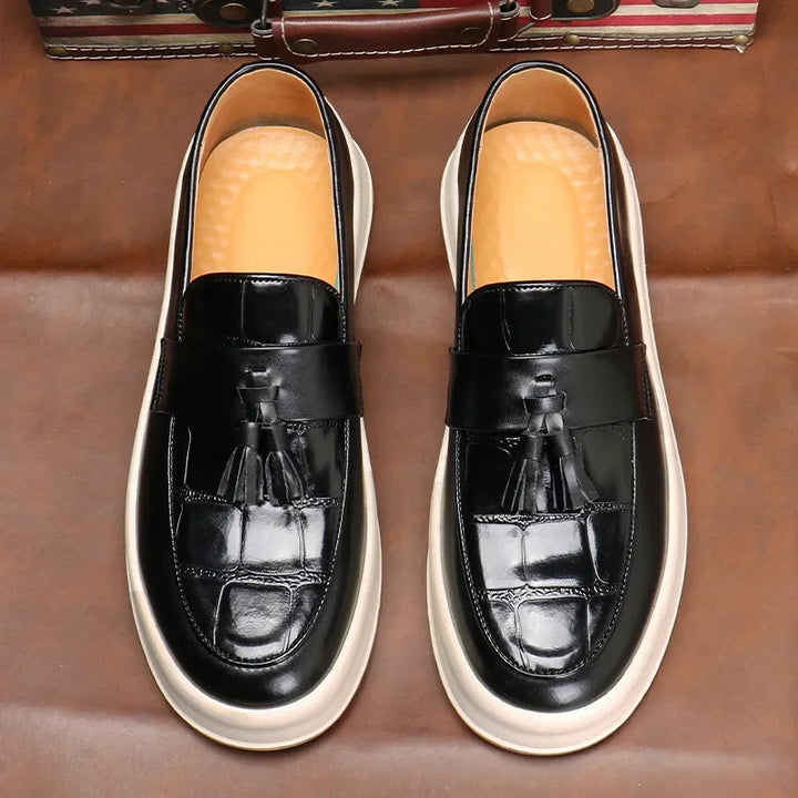 Phantom Glossy Tassel Loafers