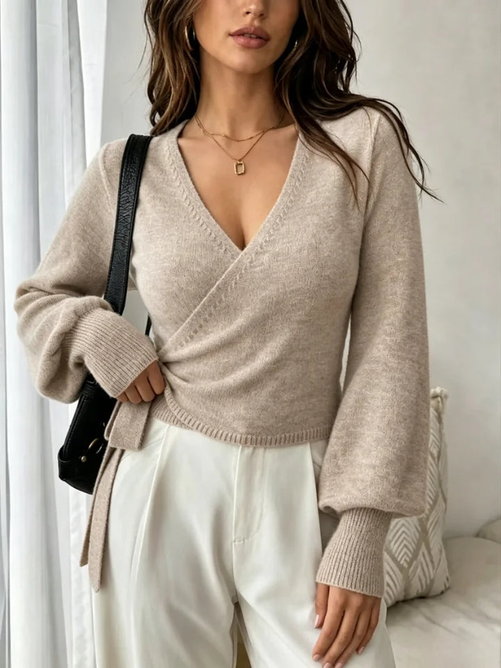 Marigold Wrap Front Sweater