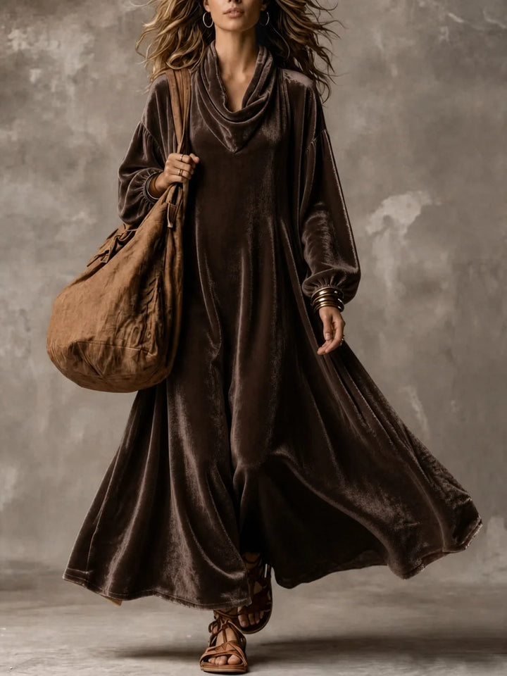Marisette Cowl Neck Maxi Dress