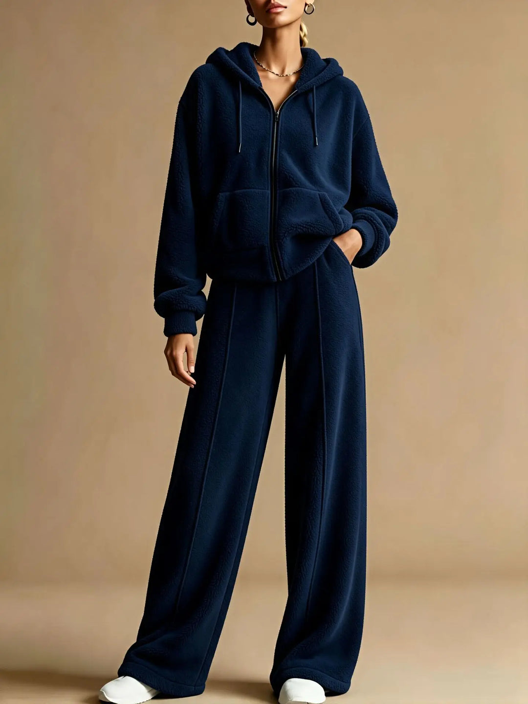 Micaela Fleece Wide Leg Sweatsuit