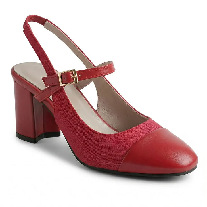 Linnea Orthopedic Chunky Heel Slingback Pumps