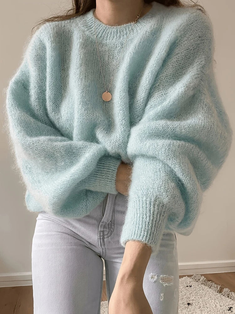 Isolde Fuzzy Knit Pullover