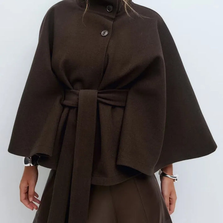 Anouk Belted Cape Jacket