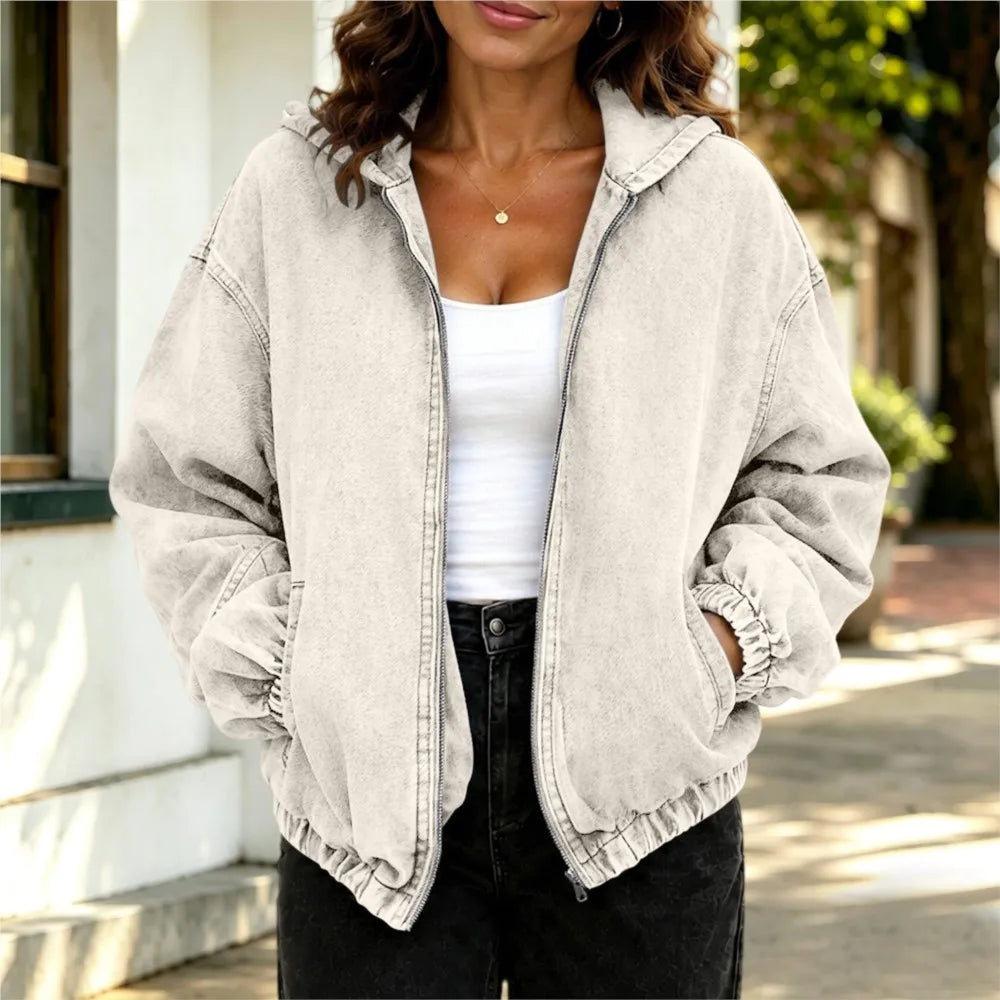 Harper Hooded Denim Jacket