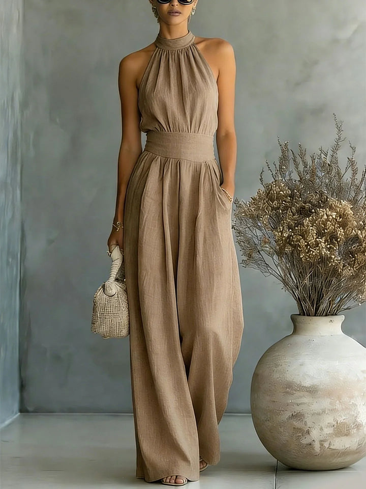 Primrose Halter Wide Leg Jumpsuit