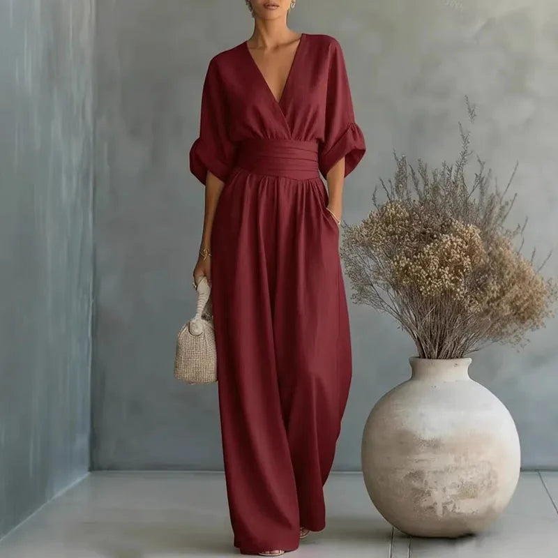 Helena V Neck Summer Jumpsuit
