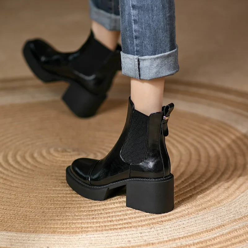 Nathalie Platform Chelsea Boots