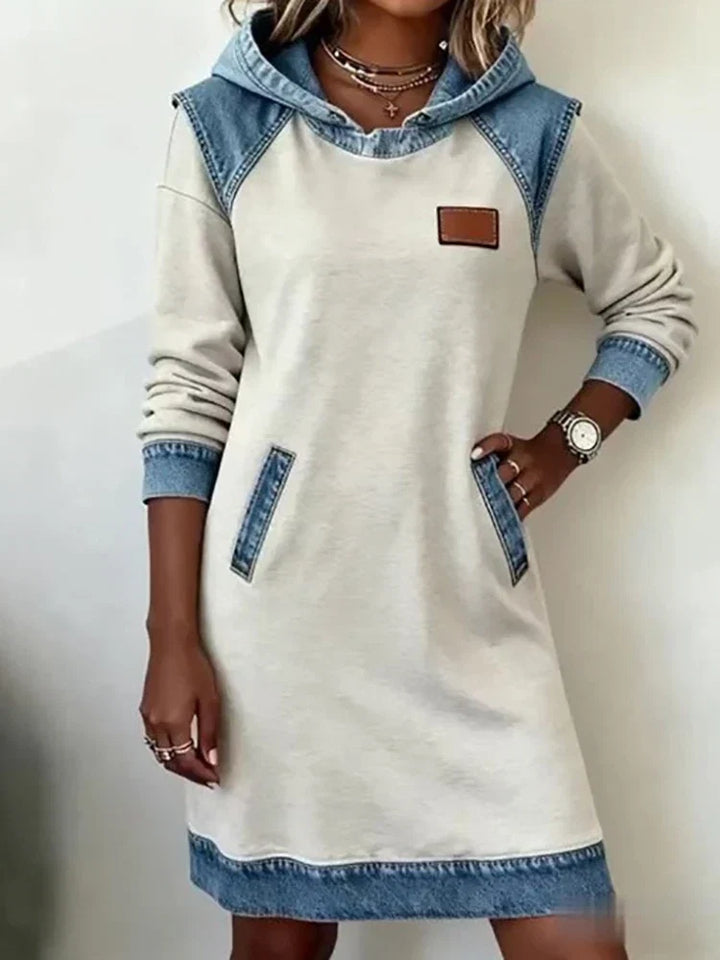 Sierra Patchwork Denim Maxi Dress