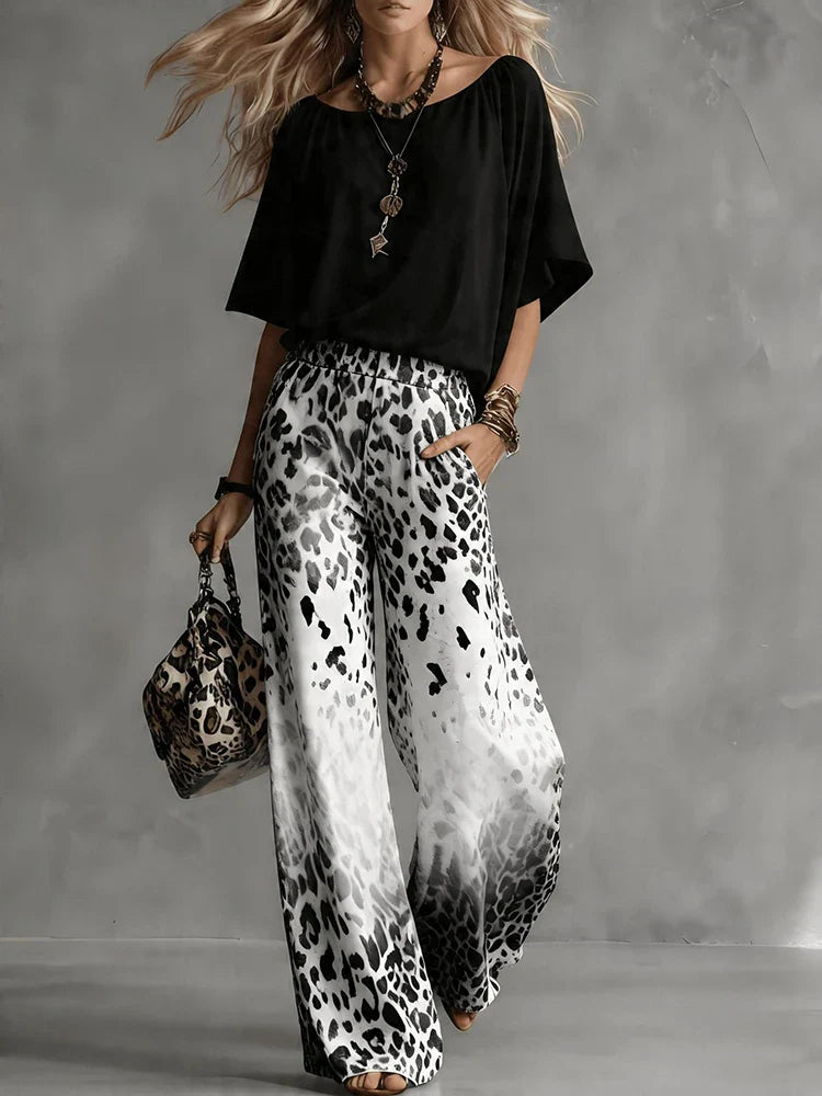 Lousie Leopard Print Two-Piece Set
