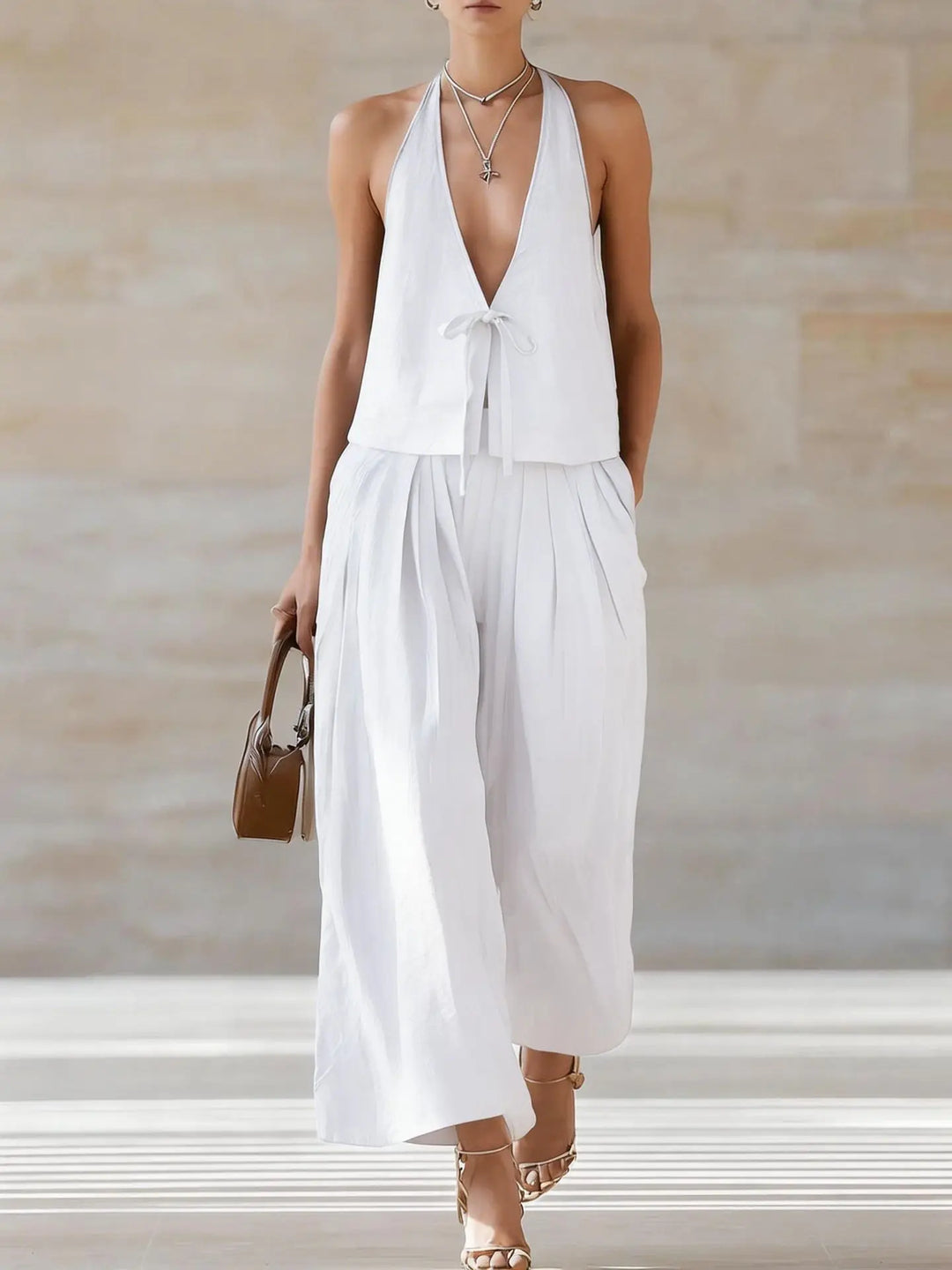 Marlena Airy Comfort Front Tie Matching Set