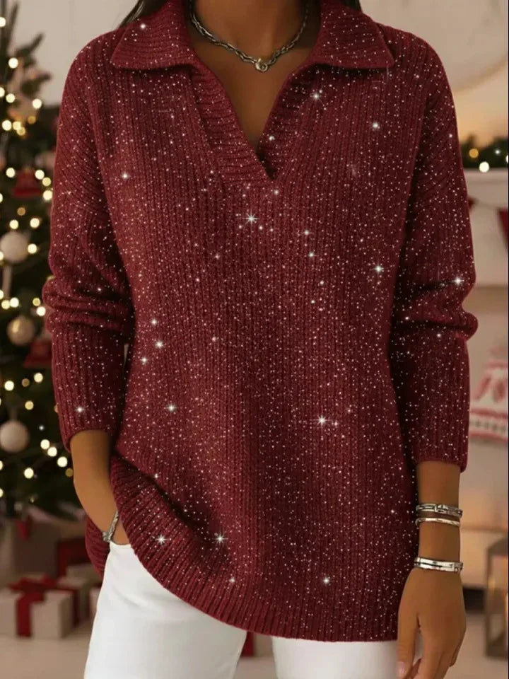 Marina Sequined Pullover Sweater