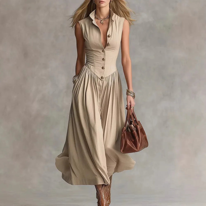 Martina Elegant Flowy Midi Dress