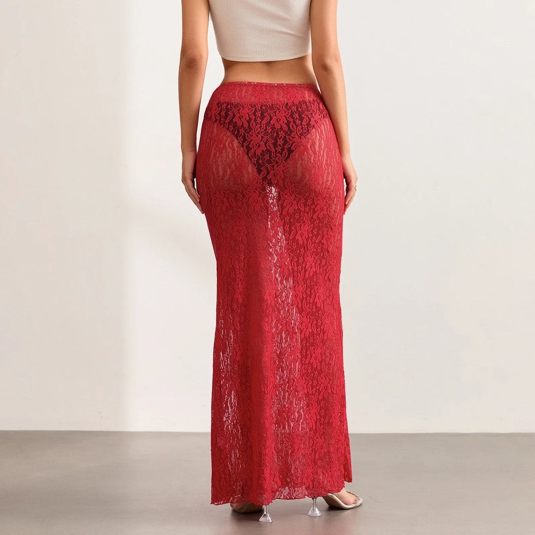 Nora Sheer Lace See Through Skirt