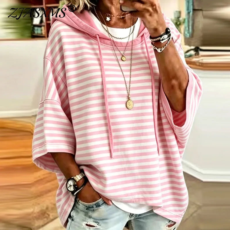 Kynlee Striped Hooded Pullover