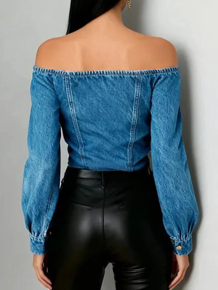 Briana Off Shoulder Denim Blouse