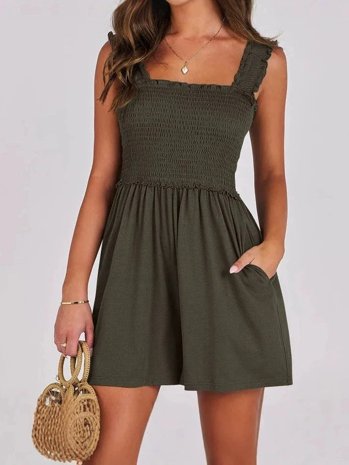 Arwen Smocked Pocket Romper