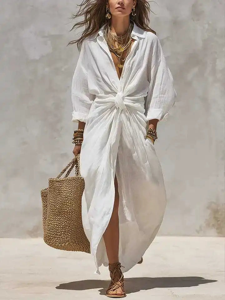 Calanthe Relaxed Shirt Maxi Dress