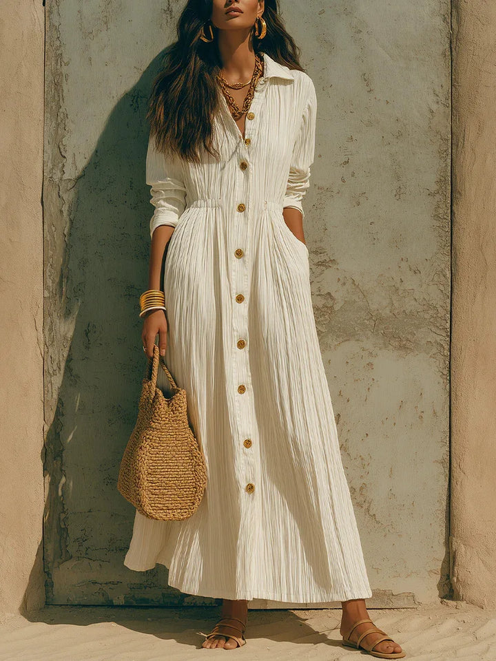 Amara Button Front Maxi Dress