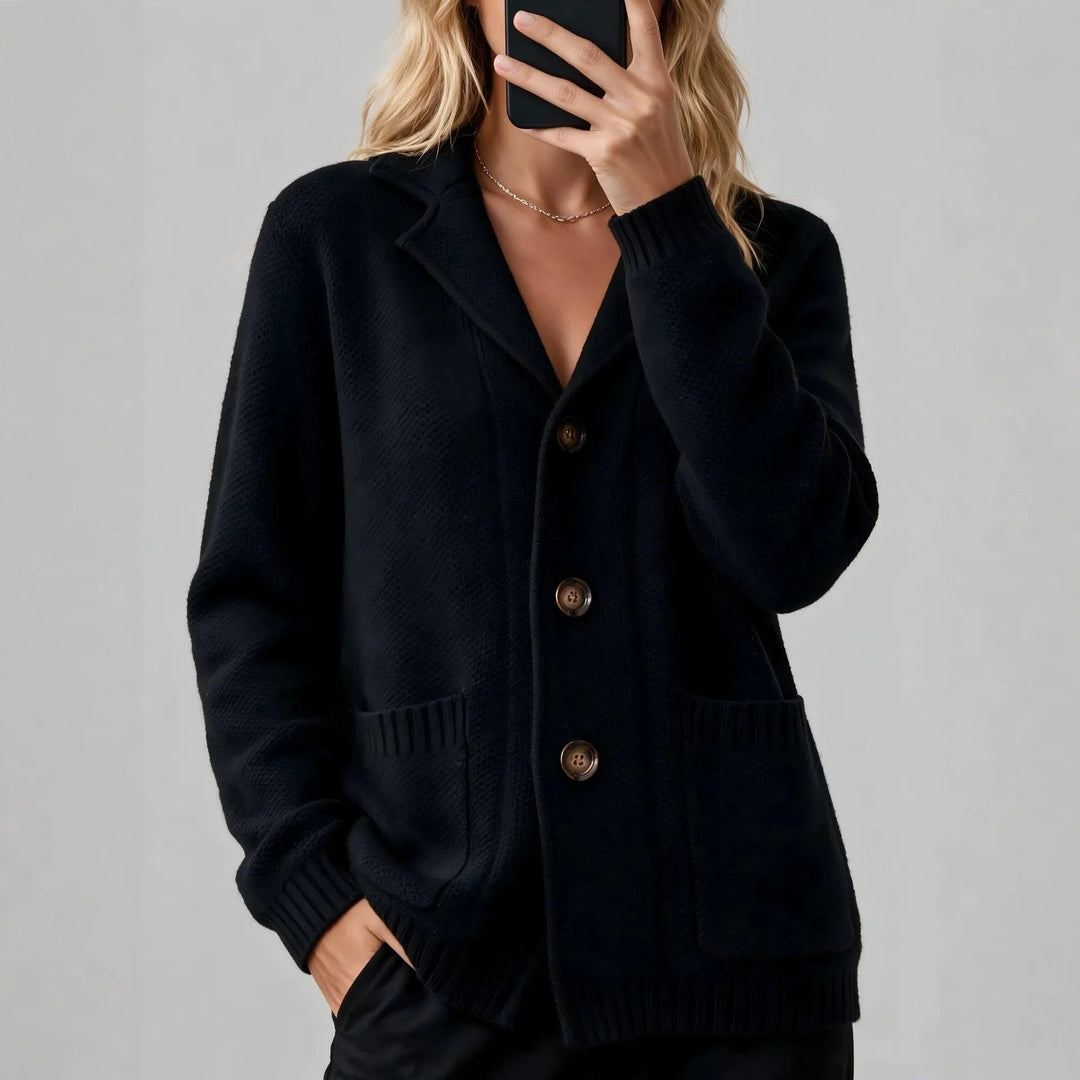 Acacia Notched Lapel Cardigan