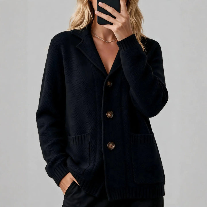Acacia Notched Lapel Cardigan