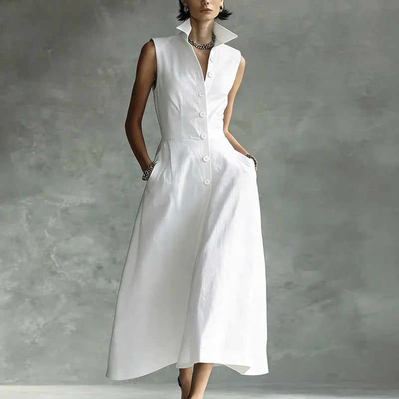 Renata Sophisticated Shirt Maxi Dress