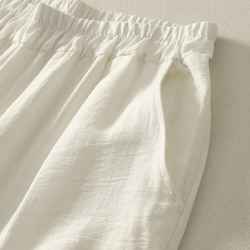 Marissa Embroidered Linen Trousers