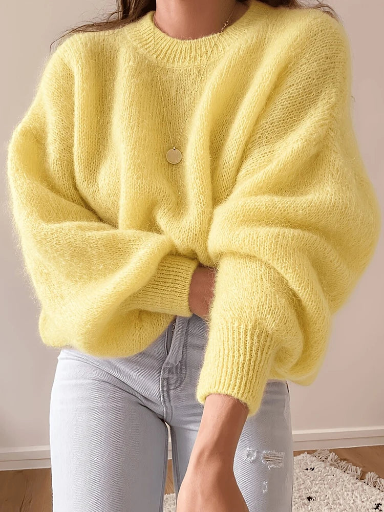 Isolde Fuzzy Knit Pullover